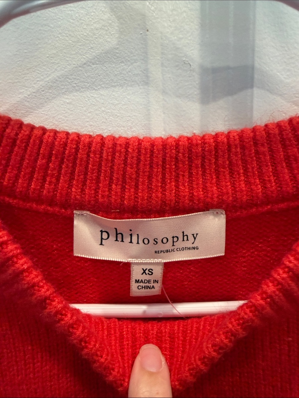 Philosophy Anthropology Red Crewneck Sweater - Picture 3 of 6